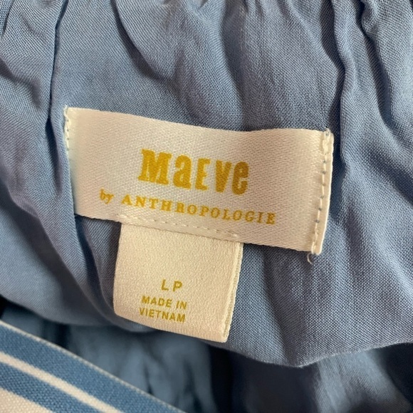 Women’s Skirt Anthropologie Maeve Blue Tulle Skirt Ruffled Midi Skirt - Picture 7 of 8